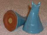 1957 Celebration Teepees glazed clay blue